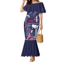 United States Independence Day Mermaid Dress Freedom 4th Of July Navy Version LT05 - Wonder Print Shop