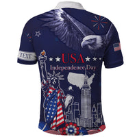 Personalised United States Independence Day Polo Shirt Freedom 4th Of July Navy Version LT05 - Wonder Print Shop