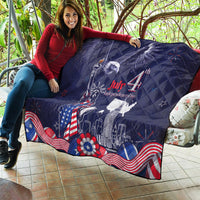 United States Independence Day Quilt Freedom 4th Of July Navy Version LT05 - Wonder Print Shop