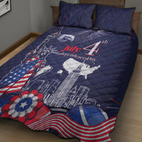 United States Independence Day Quilt Bed Set Freedom 4th Of July Navy Version LT05 - Wonder Print Shop