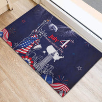United States Independence Day Rubber Doormat Freedom 4th Of July Navy Version LT05 - Wonder Print Shop