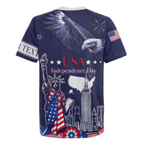 Personalised United States Independence Day Rugby Jersey Freedom 4th Of July Navy Version LT05 - Wonder Print Shop