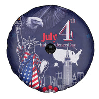 United States Independence Day Spare Tire Cover Freedom 4th Of July Navy Version LT05 - Wonder Print Shop
