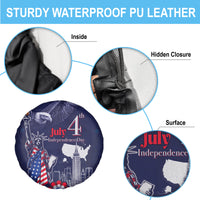 United States Independence Day Spare Tire Cover Freedom 4th Of July Navy Version LT05 - Wonder Print Shop