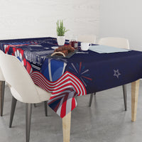 United States Independence Day Tablecloth Freedom 4th Of July Navy Version LT05 - Wonder Print Shop