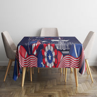 United States Independence Day Tablecloth Freedom 4th Of July Navy Version LT05 - Wonder Print Shop