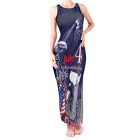 United States Independence Day Tank Maxi Dress Freedom 4th Of July Navy Version LT05 - Wonder Print Shop
