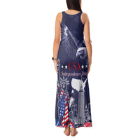 United States Independence Day Tank Maxi Dress Freedom 4th Of July Navy Version LT05 - Wonder Print Shop