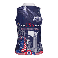 United States Independence Day Women Sleeveless Polo Shirt Freedom 4th Of July Navy Version LT05 - Wonder Print Shop
