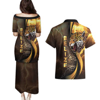 Belize Emancipation Day Couples Matching Puletasi and Hawaiian Shirt A Nation Proud And Free - Wonder Print Shop