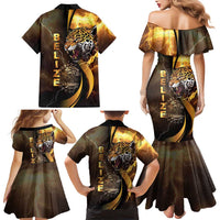Belize Emancipation Day Family Matching Mermaid Dress and Hawaiian Shirt A Nation Proud And Free - Wonder Print Shop