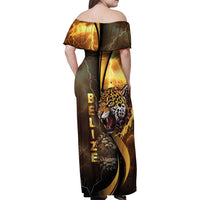 Belize Emancipation Day Family Matching Off Shoulder Maxi Dress and Hawaiian Shirt A Nation Proud And Free - Wonder Print Shop