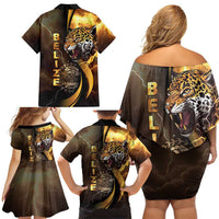 Belize Emancipation Day Family Matching Off Shoulder Short Dress and Hawaiian Shirt A Nation Proud And Free - Wonder Print Shop