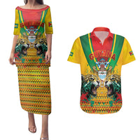Guyana Emancipation Day Couples Matching Puletasi and Hawaiian Shirt Guyanese And Pride - Wonder Print Shop