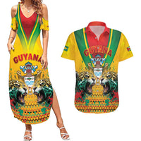 Guyana Emancipation Day Couples Matching Summer Maxi Dress and Hawaiian Shirt Guyanese And Pride - Wonder Print Shop