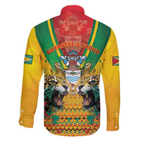 Guyana Emancipation Day Family Matching Off Shoulder Short Dress and Hawaiian Shirt Guyanese And Pride - Wonder Print Shop