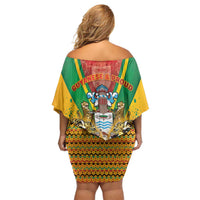 Guyana Emancipation Day Family Matching Off Shoulder Short Dress and Hawaiian Shirt Guyanese And Pride - Wonder Print Shop