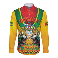 Guyana Emancipation Day Long Sleeve Button Shirt Guyanese And Pride - Wonder Print Shop