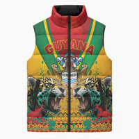 Guyana Emancipation Day Sleeveless Puffer Jacket Guyanese And Pride - Wonder Print Shop