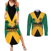 Jamaica Emancipation Day Couples Matching Summer Maxi Dress and Long Sleeve Button Shirt Wi Likkle But Wi Tallawah - Wonder Print Shop