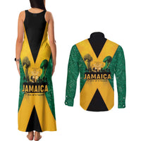 Jamaica Emancipation Day Couples Matching Tank Maxi Dress and Long Sleeve Button Shirt Wi Likkle But Wi Tallawah - Wonder Print Shop