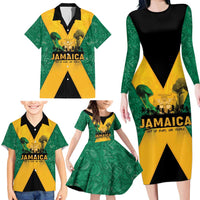 Jamaica Emancipation Day Family Matching Long Sleeve Bodycon Dress and Hawaiian Shirt Wi Likkle But Wi Tallawah - Wonder Print Shop