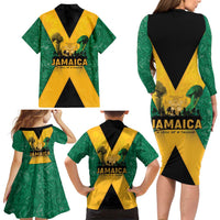 Jamaica Emancipation Day Family Matching Long Sleeve Bodycon Dress and Hawaiian Shirt Wi Likkle But Wi Tallawah - Wonder Print Shop