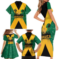 Jamaica Emancipation Day Family Matching Short Sleeve Bodycon Dress and Hawaiian Shirt Wi Likkle But Wi Tallawah - Wonder Print Shop