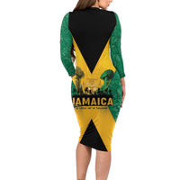 Jamaica Emancipation Day Long Sleeve Bodycon Dress Wi Likkle But Wi Tallawah - Wonder Print Shop