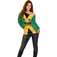 Jamaica Emancipation Day Off Shoulder Sweater Wi Likkle But Wi Tallawah - Wonder Print Shop