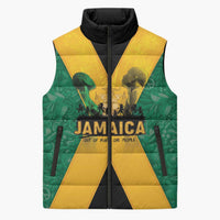 Jamaica Emancipation Day Sleeveless Puffer Jacket Wi Likkle But Wi Tallawah - Wonder Print Shop