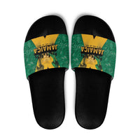 Jamaica Emancipation Day Slide Sandals Wi Likkle But Wi Tallawah - Wonder Print Shop