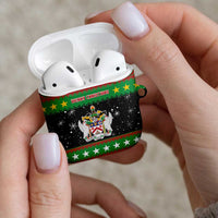 Saint Kitts And Nevis Christmas AirPods Case Coat Of Arms Xmas Vibe - Wonder Print Shop