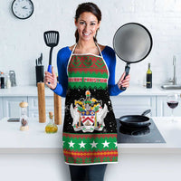 Saint Kitts And Nevis Christmas Apron Coat Of Arms Xmas Vibe - Wonder Print Shop