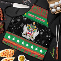 Saint Kitts And Nevis Christmas Apron Coat Of Arms Xmas Vibe - Wonder Print Shop