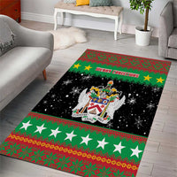 Saint Kitts And Nevis Christmas Area Rug Coat Of Arms Xmas Vibe - Wonder Print Shop