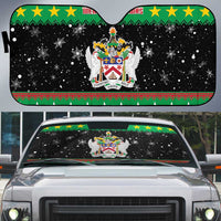 Saint Kitts And Nevis Christmas Auto Sun Shade Coat Of Arms Xmas Vibe - Wonder Print Shop