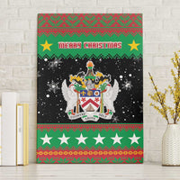 Saint Kitts And Nevis Christmas Canvas Wall Art Coat Of Arms Xmas Vibe - Wonder Print Shop