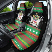 Saint Kitts And Nevis Christmas Car Seat Cover Coat Of Arms Xmas Vibe - Wonder Print Shop