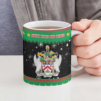 Saint Kitts And Nevis Christmas Ceramic Mug Coat Of Arms Xmas Vibe - Wonder Print Shop