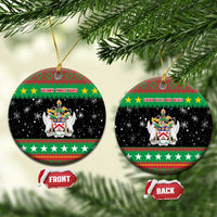 Saint Kitts And Nevis Christmas Ceramic Ornament Coat Of Arms Xmas Vibe - Wonder Print Shop