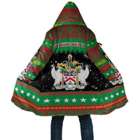 Saint Kitts And Nevis Christmas Cloak Coat Of Arms Xmas Vibe - Wonder Print Shop