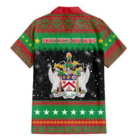 Saint Kitts And Nevis Christmas Family Matching Mermaid Dress and Hawaiian Shirt Coat Of Arms Xmas Vibe - Wonder Print Shop