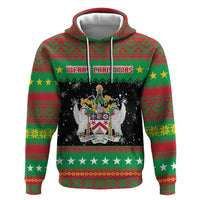 Saint Kitts And Nevis Christmas Hoodie Coat Of Arms Xmas Vibe - Wonder Print Shop