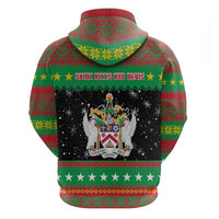 Saint Kitts And Nevis Christmas Hoodie Coat Of Arms Xmas Vibe - Wonder Print Shop