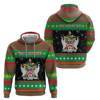 Saint Kitts And Nevis Christmas Hoodie Coat Of Arms Xmas Vibe - Wonder Print Shop