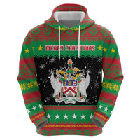 Saint Kitts And Nevis Christmas Hoodie Coat Of Arms Xmas Vibe - Wonder Print Shop
