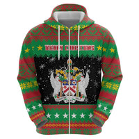Saint Kitts And Nevis Christmas Hoodie Coat Of Arms Xmas Vibe - Wonder Print Shop