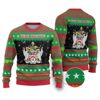 Saint Kitts And Nevis Christmas Ugly Christmas Sweater Coat Of Arms Xmas Vibe - Wonder Print Shop