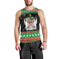 Saint Kitts And Nevis Christmas Men Tank Top Coat Of Arms Xmas Vibe - Wonder Print Shop